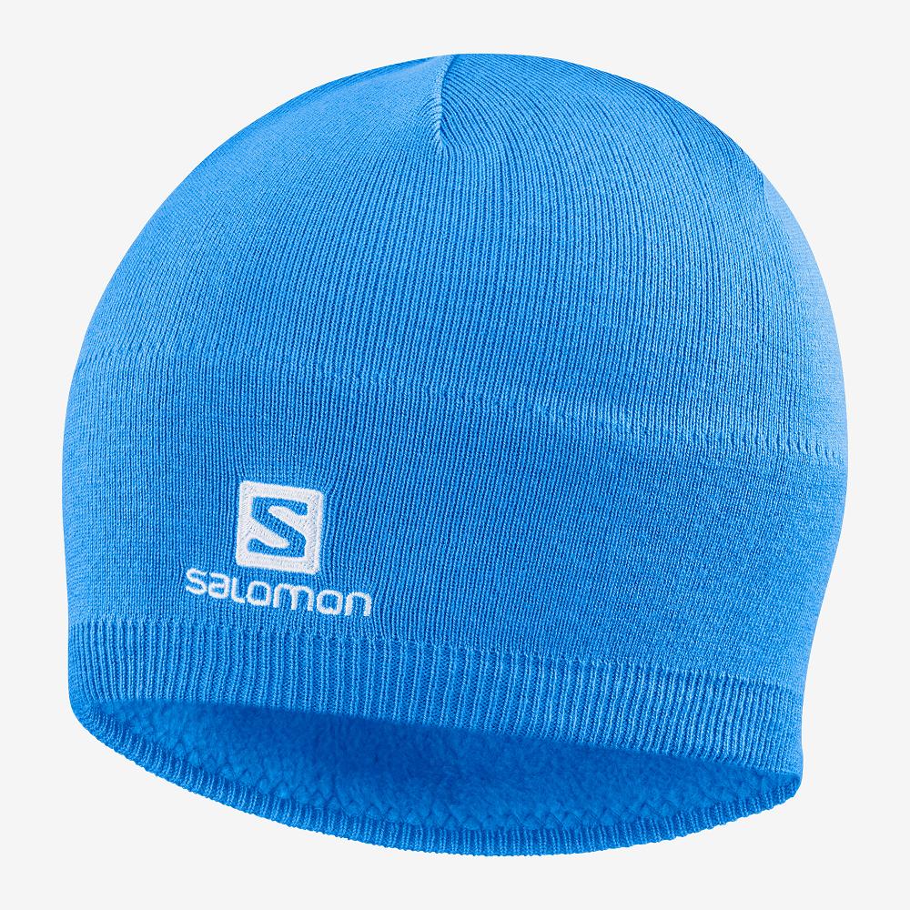 Bonnets Salomon Homme Bleu - Salomon RS WARM - France (7158-NEBFK)